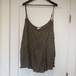 Asos Curve SOLD OUT Army Green Spagetti Strap Smocked Top NWT size 26